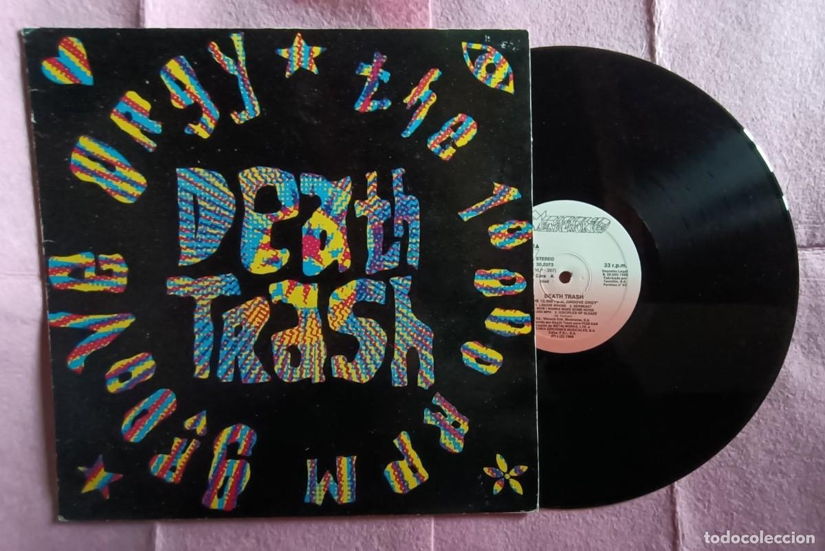 Discos de vinilo: LP DEATH TRASH &ndash; The 10000 RPM Groove Orgy - Victoria VLP-397 - SPAIN - 1988 (EX/EX)