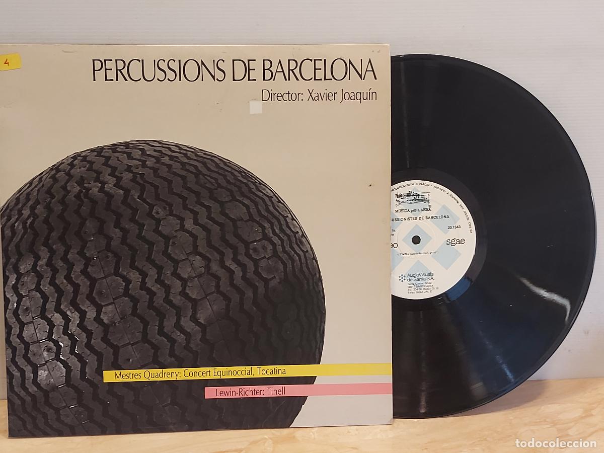 Discos de vinilo: PERCUSSIONS DE BARCELONA / DIR: XAVIER JOAQU&Iacute;N / LP-AUDIOVISUALS-1988 / LUJO. ****INSERTO
