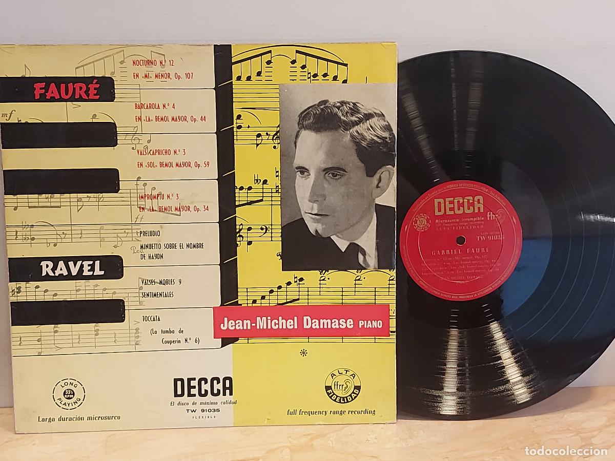 Discos de vinilo: JEAN-MICHEL DAMASE-PIANO / FAUR&Eacute;-RAVEL / LP-DECCA / MBC.*** / RARO