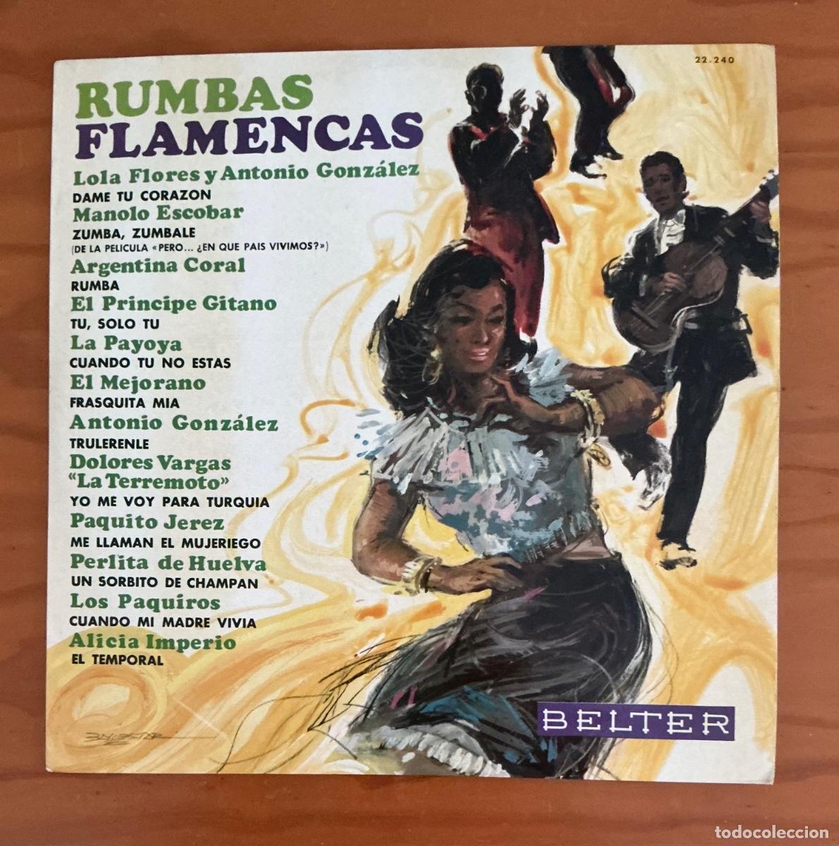 Discos de vinilo: RUMBAS FLAMENCAS. Manolo Escobar, Lola Flores, El Pr&iacute;ncipe Gitano, &hellip;