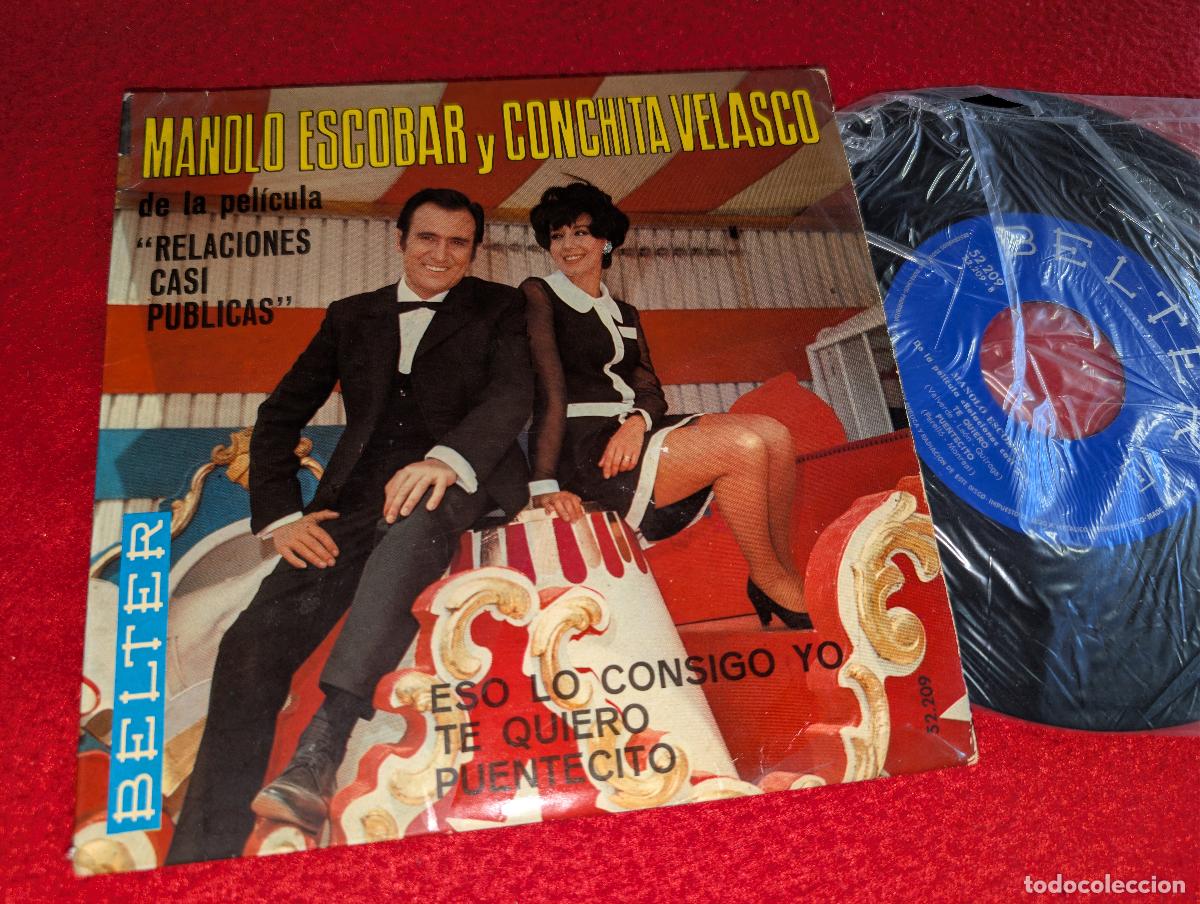 Discos de vinilo: MANOLO ESCOBAR & CONCHITA VELASCO Relaciones casi publicas BSO Eso lo consigo yo +2 EP 7'' 1968 Belt