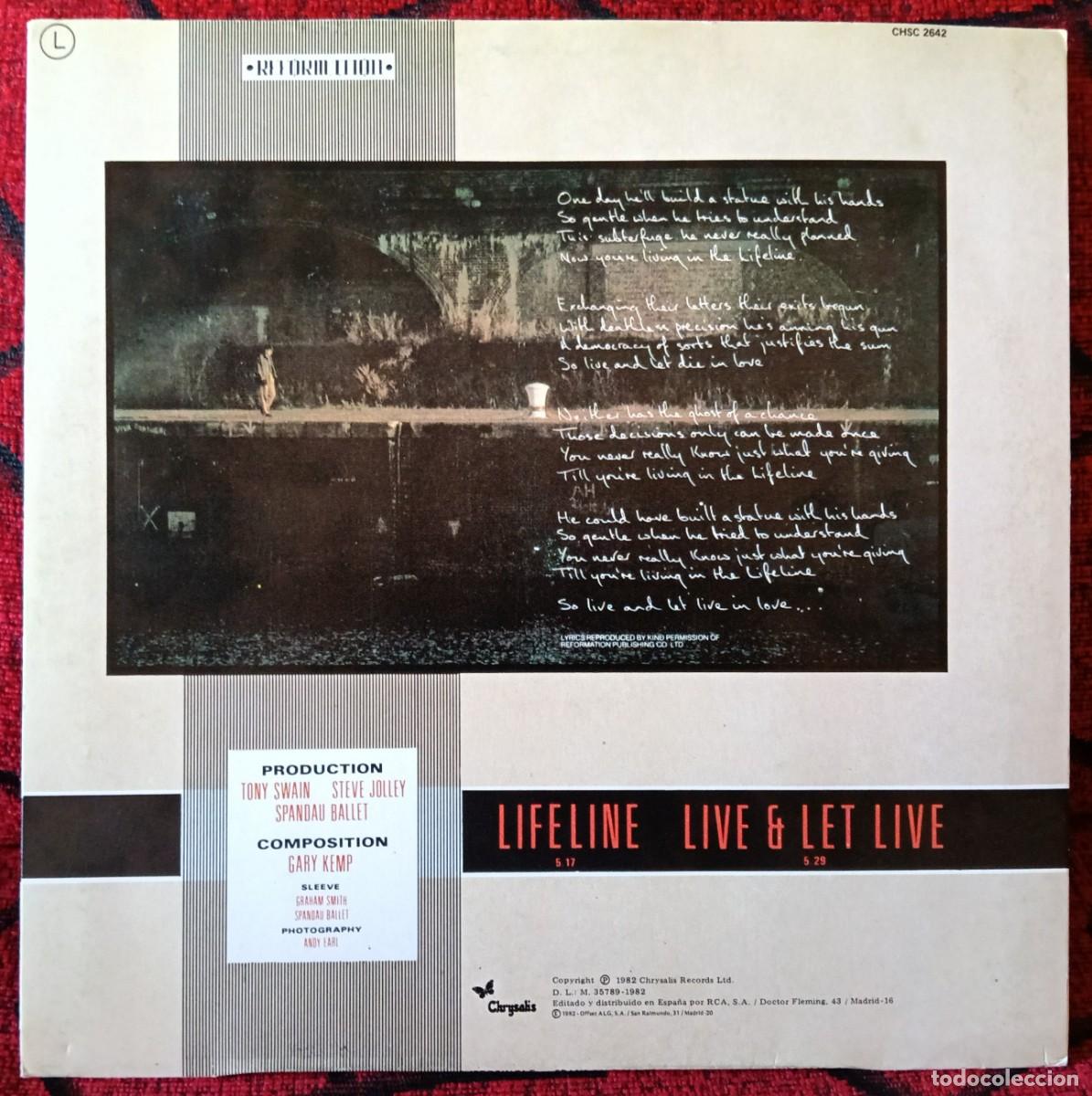 Discos de vinilo: SPANDAU BALLET ** Lifeline ** MAXI SINGLE VINILO 1982 - Foto 2