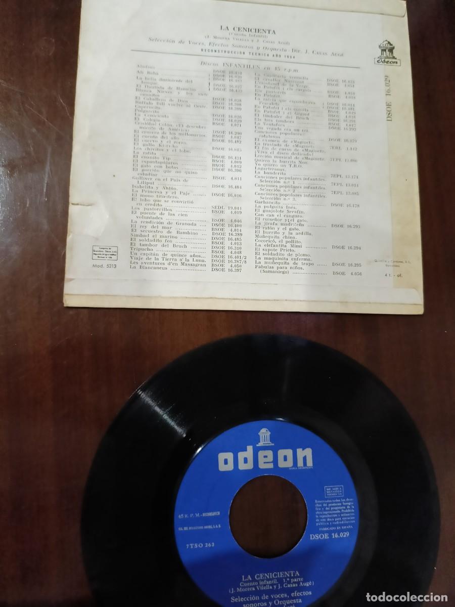 Discos de vinilo: Disco cuento. LA CENICIENTA - Foto 2