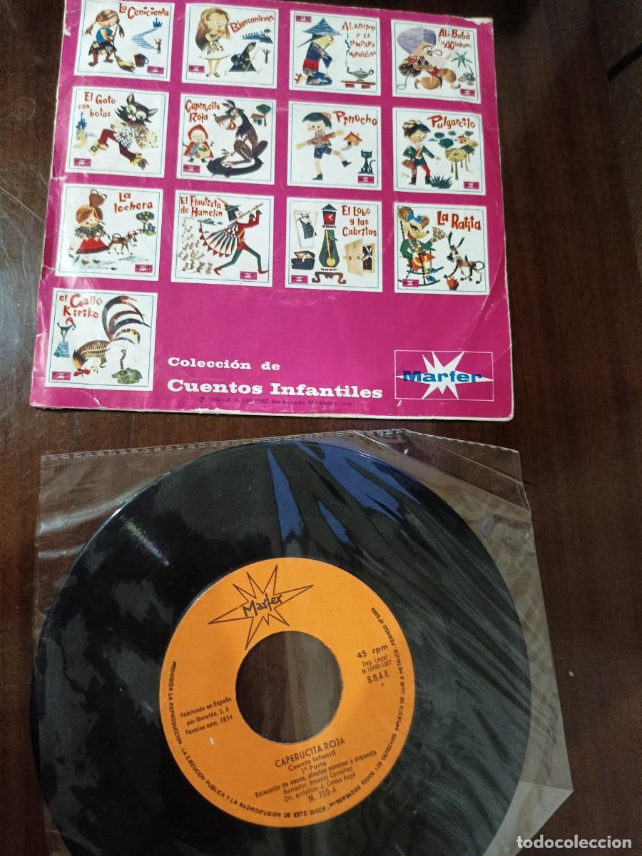 Discos de vinilo: Disco cuento. CAPERUCITA ROJA - Foto 2