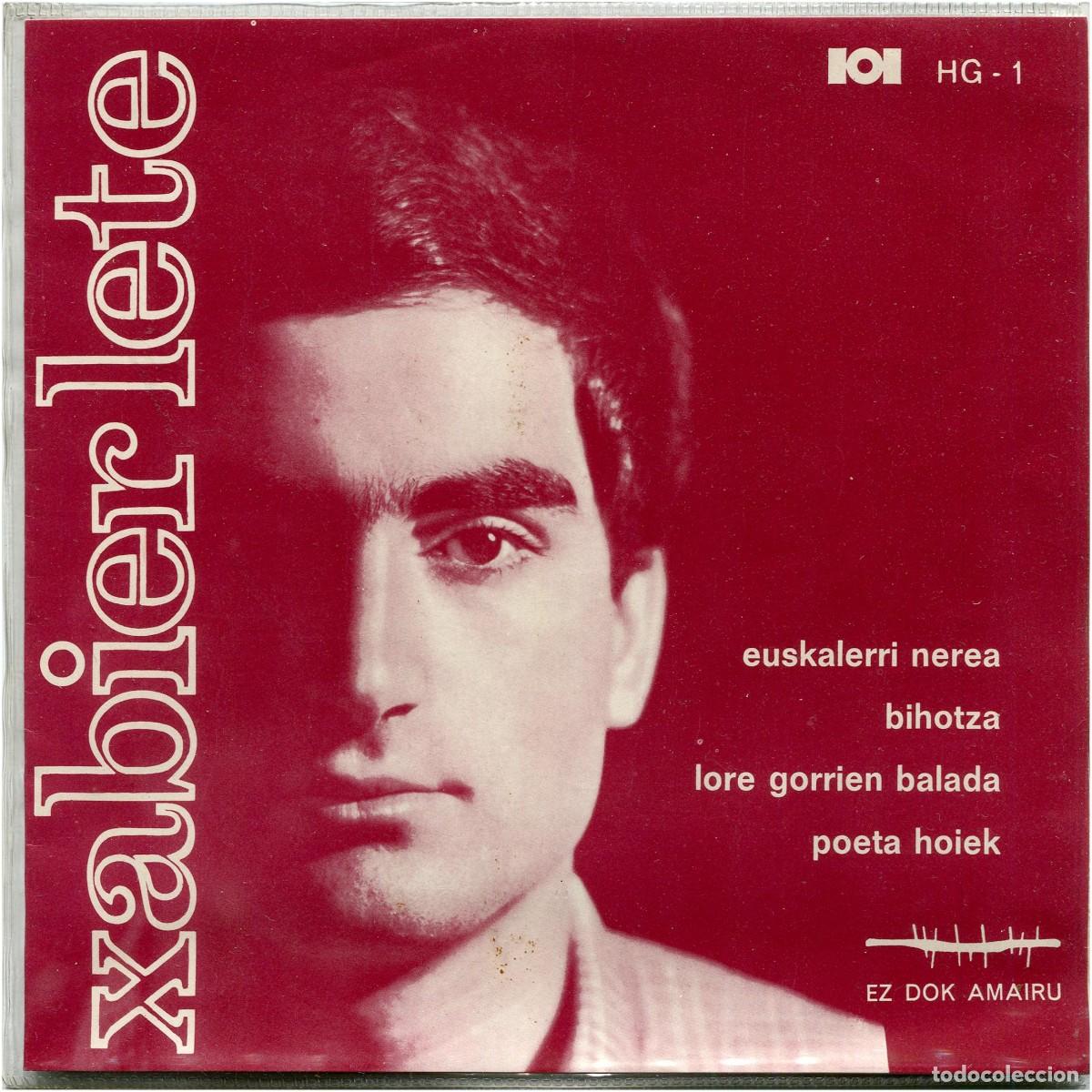 Discos de vinilo: Xabier Lete &lrm;&ndash; Euskalerri Nerea - EP Spain 1968 - Herri Gogoa / Edigsa &lrm;&ndash; HG-1 - EX/EX