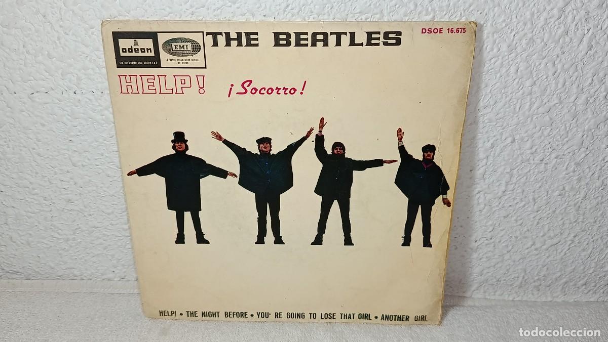 Discos de vinilo: ANTIGUO DISCO SINGLE DE THE BEATLES - HELP - THE NIGHT BEFORE - EMI ODEON ESPA&Ntilde;A A&Ntilde;O 1965