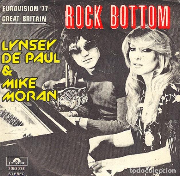 Discos de vinilo: Linsey De Paul & Mike Moran &ndash; Rock bottom; You shouldn't say that&ndash;POLYDOR 2058 859 (Ed. Belga)&ndash;1977