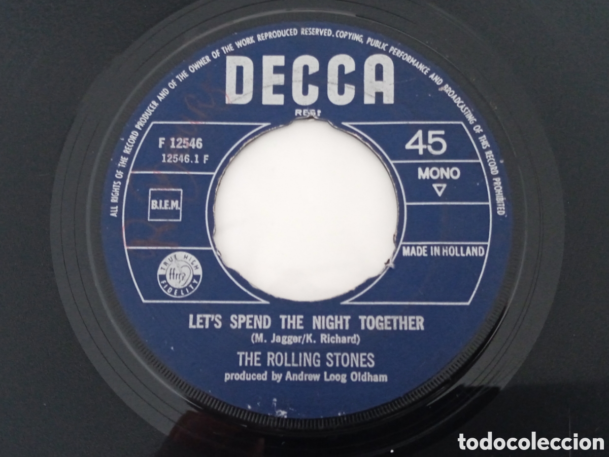 Discos de vinilo: THE ROLLING STONES - Let's spend the night together (1967) disco de vinilo single
