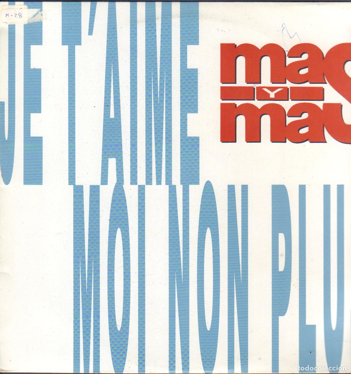 Discos de vinilo: MAS Y MAS - JE T'AIME MOI NON PLUS / MY LOVE MACHINE // MAXISINGLE FONOMUSIC 1990 RF-25947