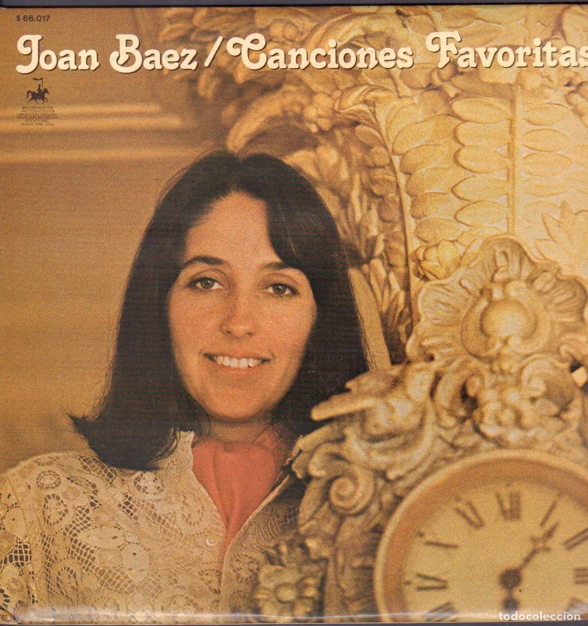 Discos de vinilo: JOAN BAEZ - CANCIONES FAVORITAS / GHETTO, LONG BLACK VEIL..../ DOBLE LP HISPAVOX 1979 RF-25970