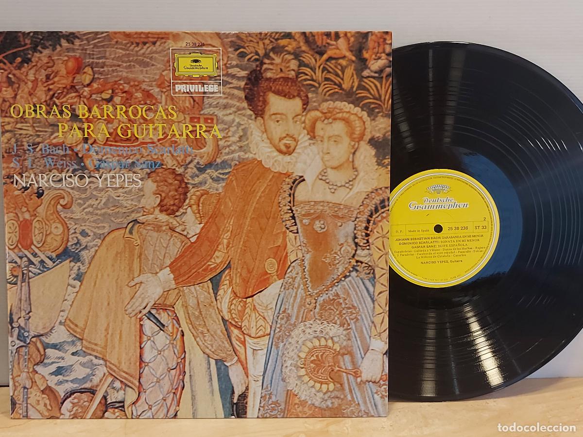 Discos de vinilo: NARCISO YEPES / OBRAS BARROCAS PARA GUITARRA / LP-GRAMMOPHON-1976 / DE LUJO. ****