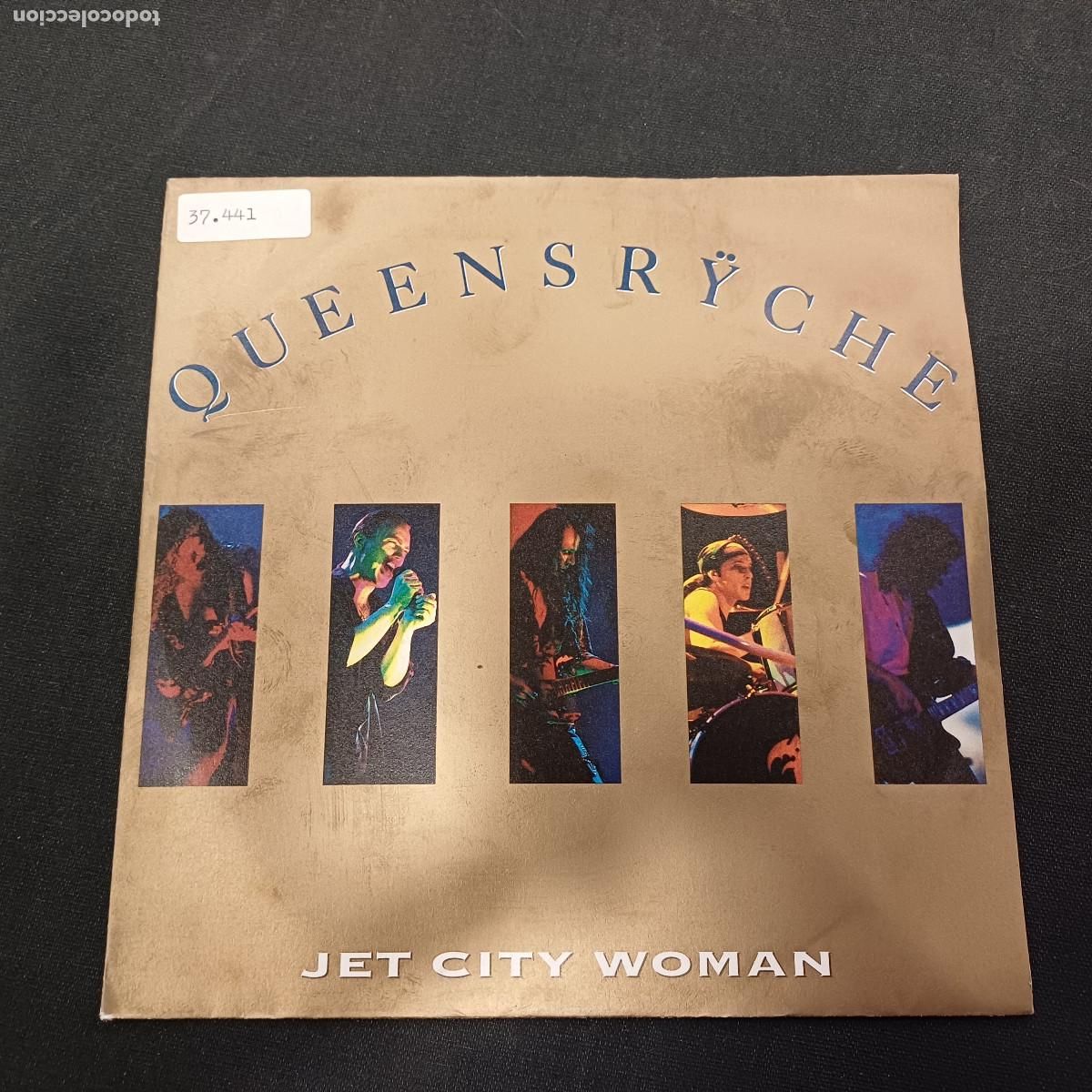 Discos de vinilo: QUEENSRYCHE/JET CITY WOMAN/SINGLE METAL.
