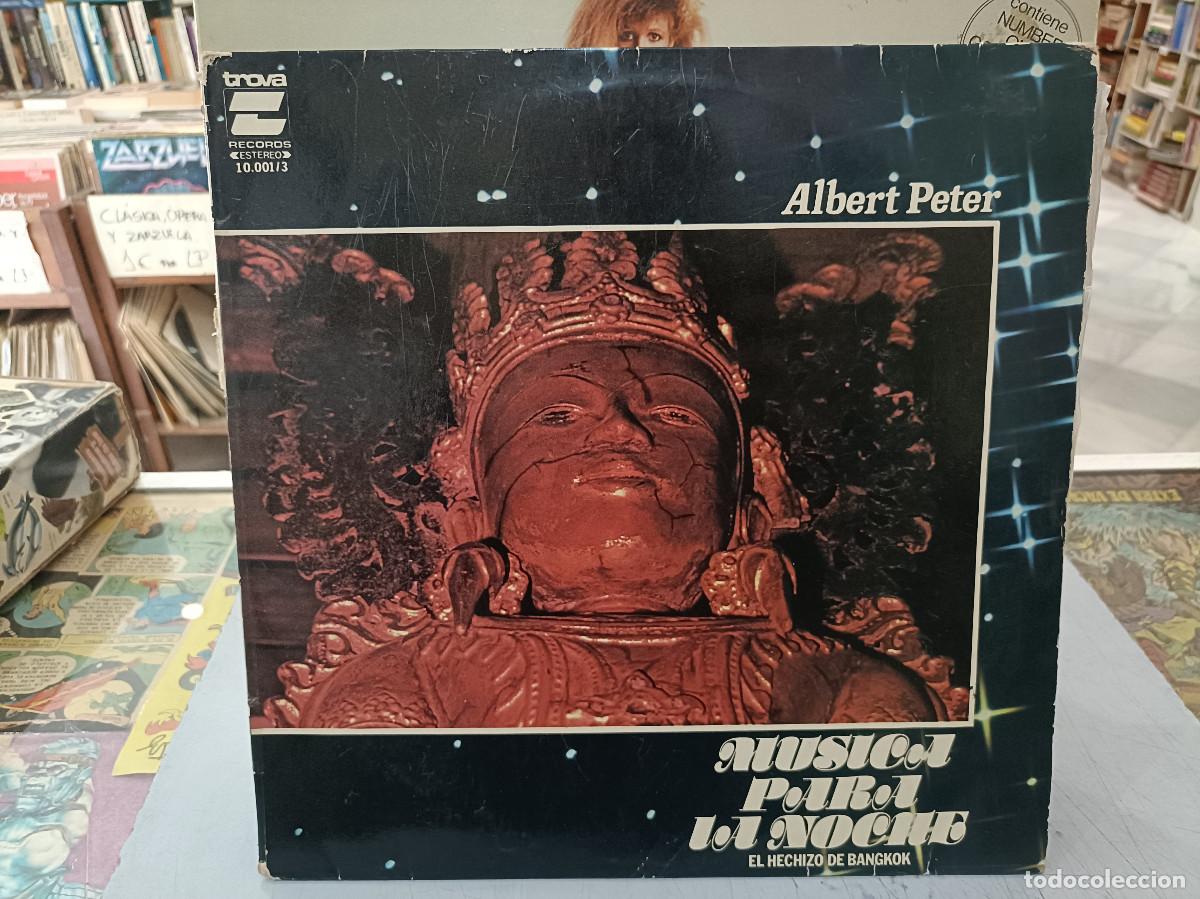 Discos de vinilo: Albert Peter - El Hechizo de Bangkok, M&uacute;sica para la noche - LP. Trova Records 1978