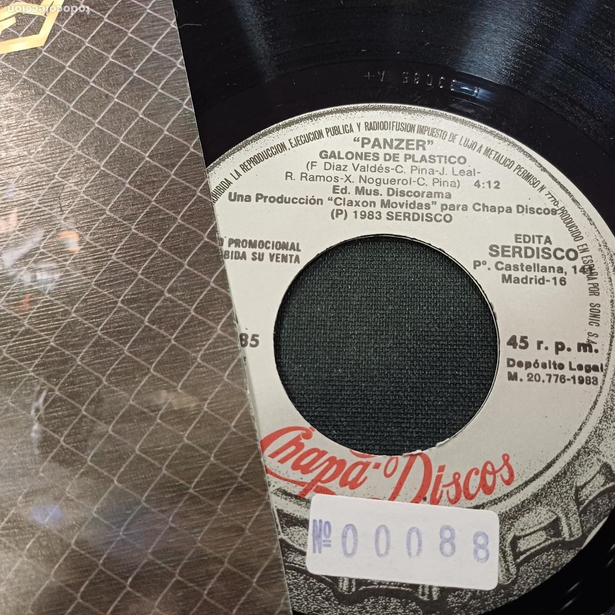 Discos de vinilo: PANZER/GALONES DE PLASTICO/SINGLE PROMOCIONAL. - Foto 2