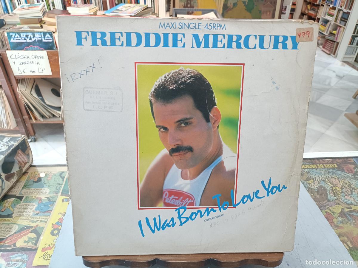Discos de vinilo: Freddie Mercury - Stop All The Fighting / I was born to love you - Maxi Single sello CBS 1985