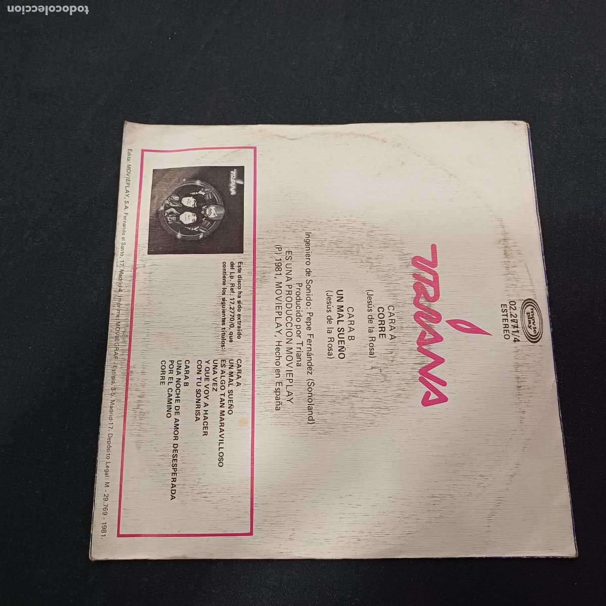 Discos de vinilo: TRIANA/CORRE/SINGLE. - Foto 3