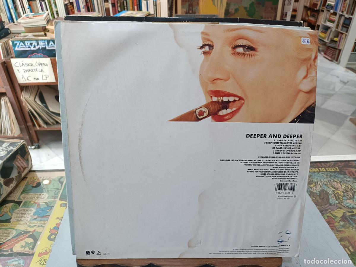 Discos de vinilo: Madonna - Deeper And Deeper - Maxi Single Maverick 1992 - Foto 2