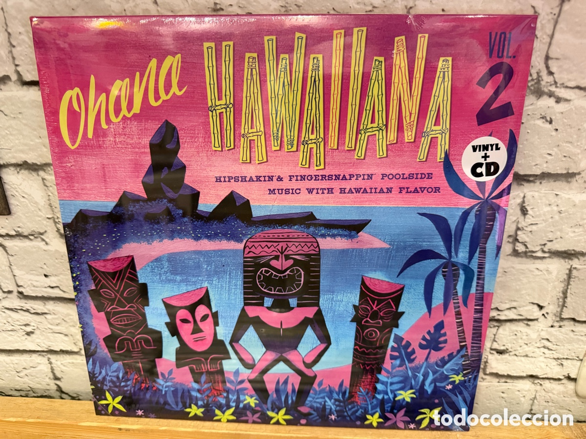 Discos de vinilo: Ohana Hawaiiana Vol. 2 &ndash; Hipshakin&rsquo; & Fingersnappin&rsquo; Poolside. Vinilo + CD. Precintado