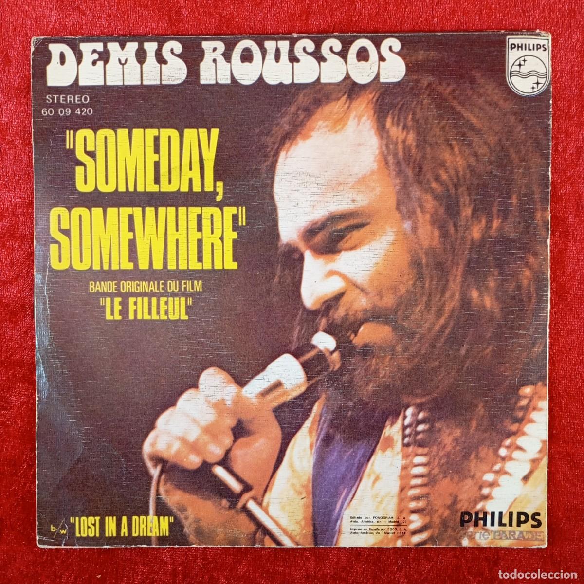 Discos de vinilo: DEMIS ROUSSOS - &rdquo;SOMEDAY, SOMEWHERE&rdquo; - BANDA SONORA - L.P. VINILO - PHILIPS - 60 09 420 / 3076