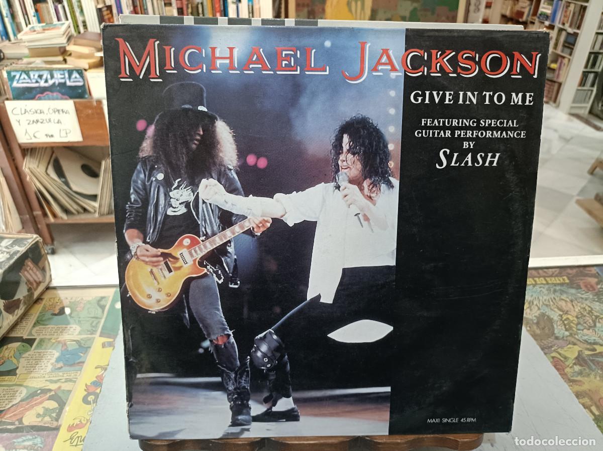 Discos de vinilo: Michael Jackson featuring Guitar Performance by Slash- Give In To Me - Maxi Single sello EPIC 1993