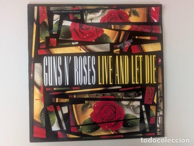 Discos de vinilo: L1282 GUNS N'ROSES LIVE AND LET DIE - BUEN ESTADO A&Ntilde;O 1991 - VINILO MAXI-SINGLE 12 INCH