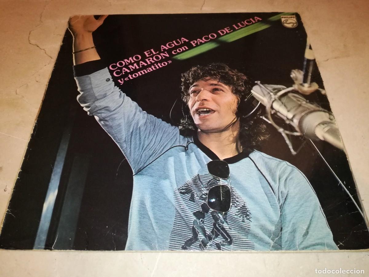Discos de vinilo: CAMARON DE LA ISLA CON PACO DE LUCIA Y TOMATITO-COMO EL AGUA-ORIGINAL 1981