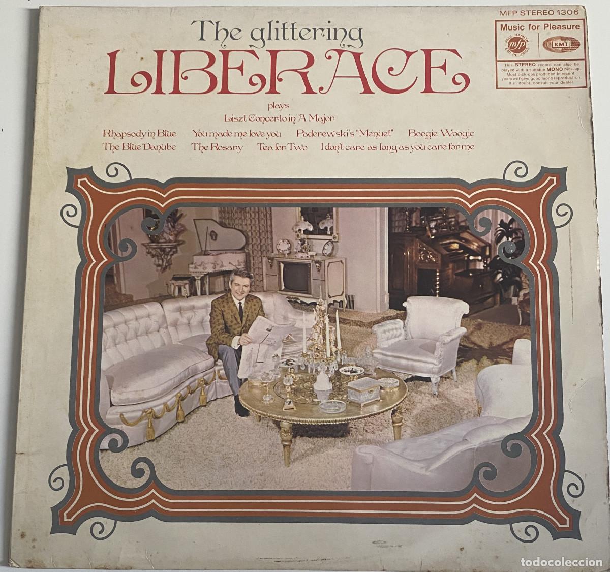 Discos de vinilo: LIBERACE - THE GLITTERING LIBERACE - MUSIC FOR PLEAUSURE - EMI RECORDS - 1969 - EDICION REINO UNIDO