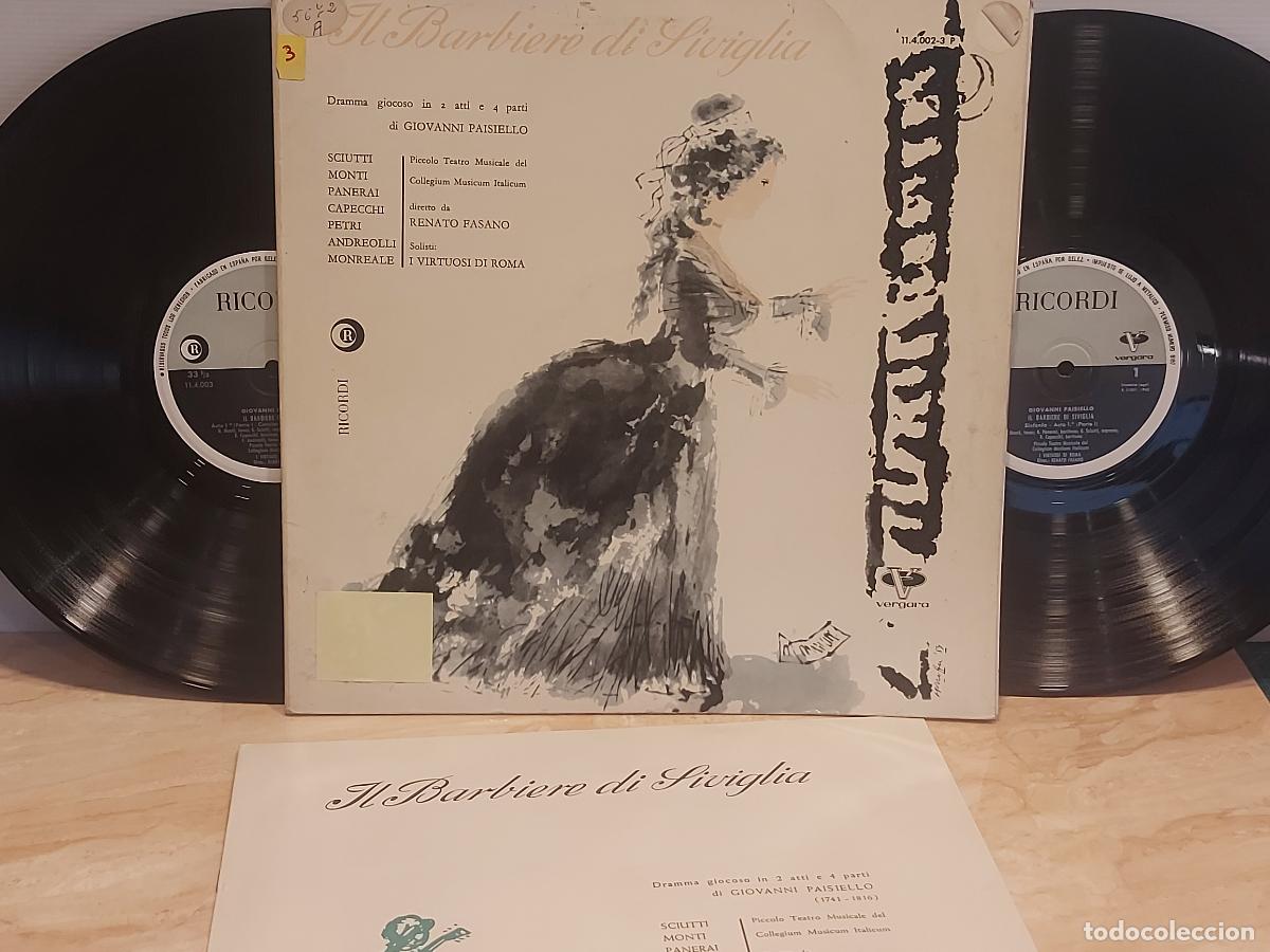 Discos de vinilo: IL BARBIERE DI SIVIGLIA / DOBLE LP GATEFOLD-RICORDI-1962+LIBRETO AMPLIO ***