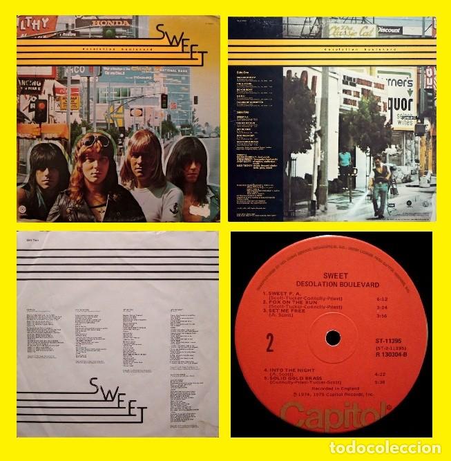 Discos de vinilo: SWEET desolation boulevard 74..FOX ON THE RUN, HARD GLAM, RARE 1&ordm; PRESS UK + INSERTO, EXC