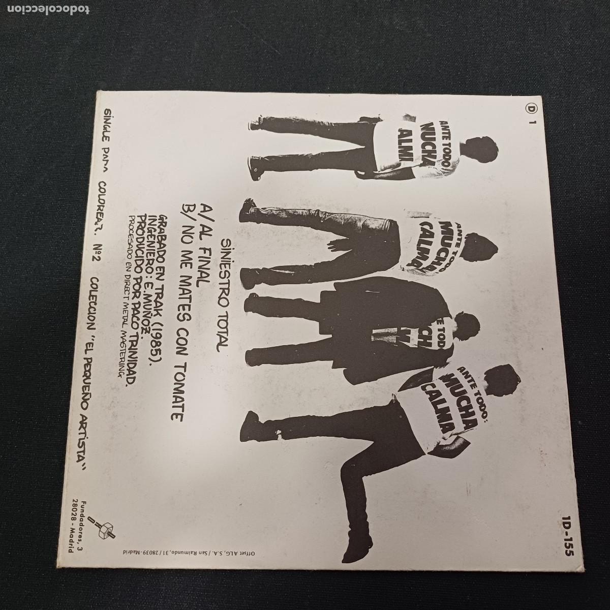 Discos de vinilo: SINIESTRO TOTAL/AL FINAL/SINGLE PROMOCIONAL. - Foto 3