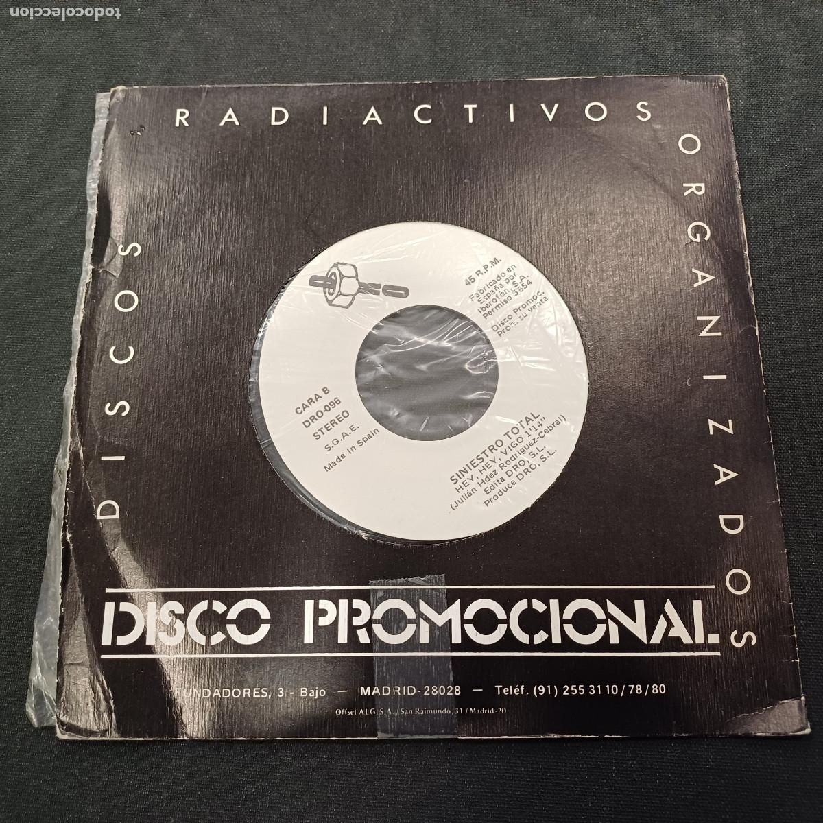 Discos de vinilo: SINIESTRO TOTAL/TIPI DULCE TIPI/SINGLE PROMOCIONAL. - Foto 4
