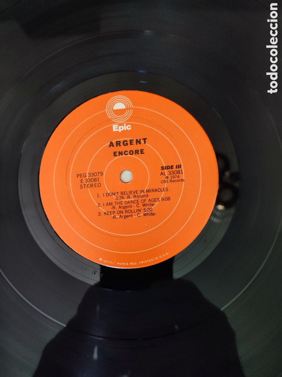 Discos de vinilo: ARGENT - ENCORE (LIVE IN CONCERT) - Foto 6
