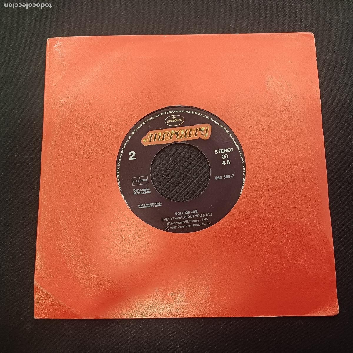 Discos de vinilo: UGLY KID JOE/EVERYTHING ABOUT YOU/LIVE/SINGLE PROMOCIONAL METAL.