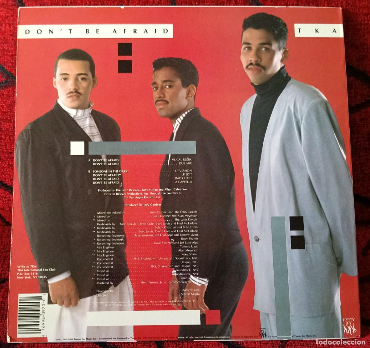 Discos de vinilo: TKA ** Dont Be Afraid ** MAXI SINGLE VINILO 1988 USA - Foto 2