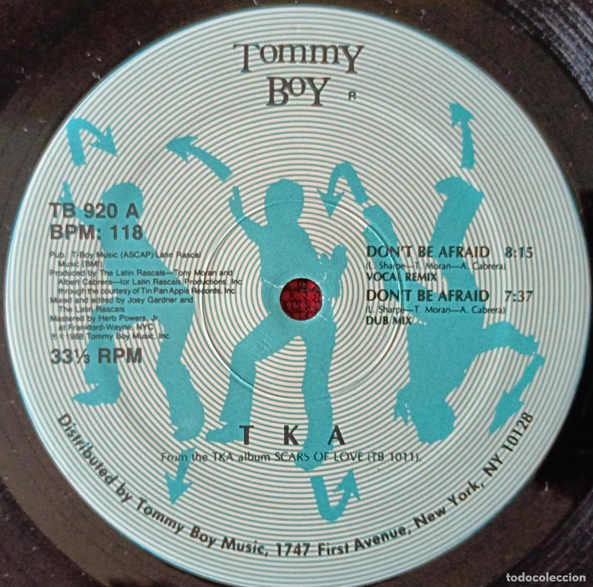 Discos de vinilo: TKA ** Dont Be Afraid ** MAXI SINGLE VINILO 1988 USA - Foto 3