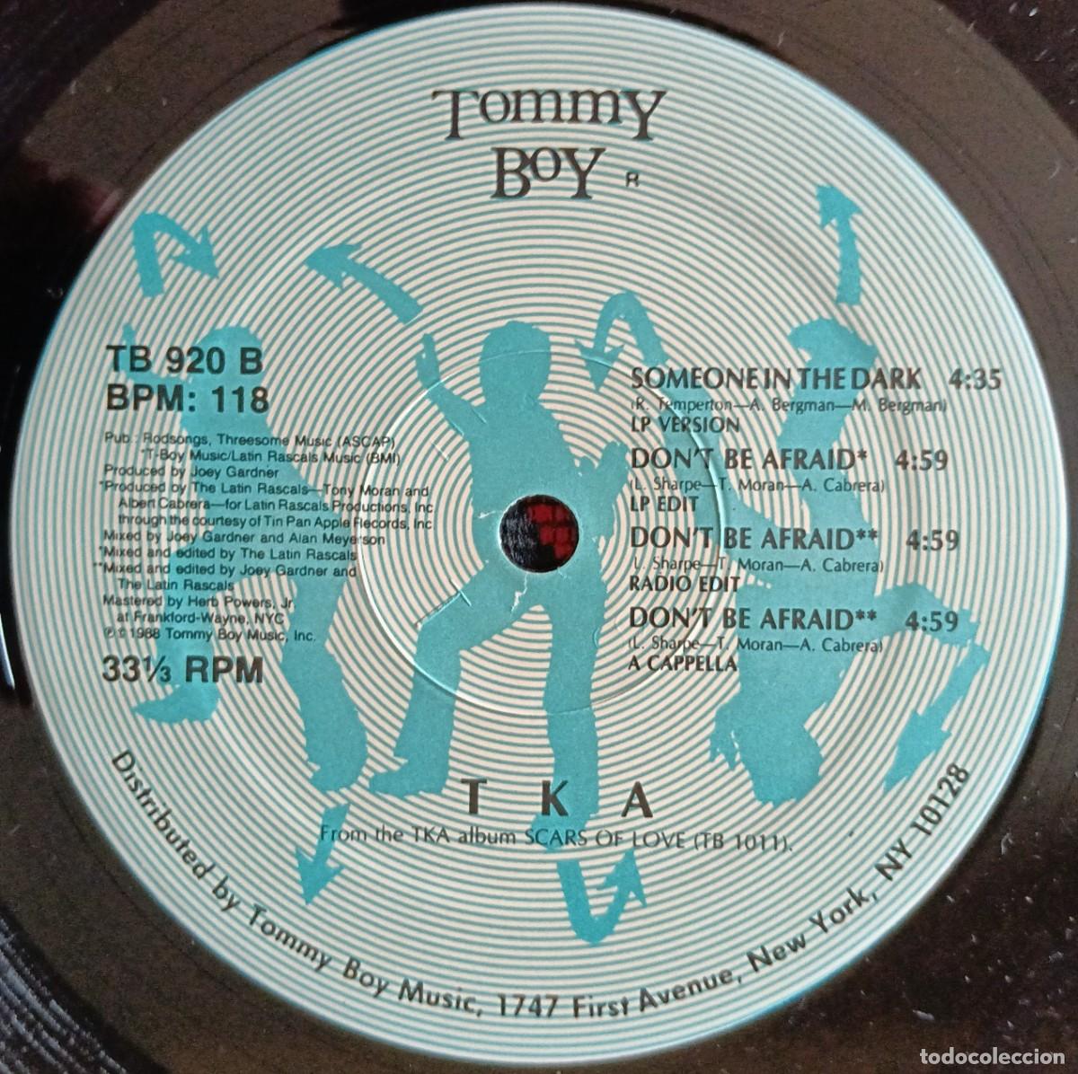 Discos de vinilo: TKA ** Dont Be Afraid ** MAXI SINGLE VINILO 1988 USA - Foto 4