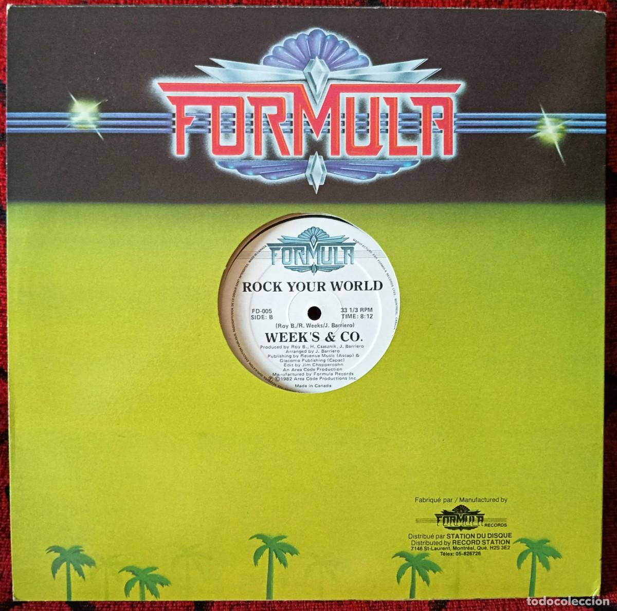 Discos de vinilo: WEEKS & CO. ** Rock Your World ** MAXI SINGLE VINILO 1982 CANADA - Foto 2