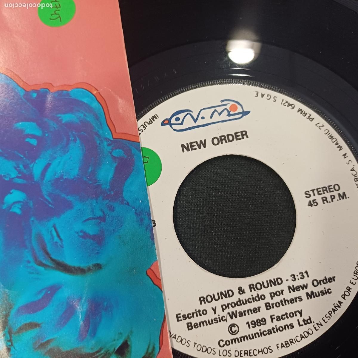 Discos de vinilo: NEW ORDER/ROUND & ROUND/SINGLE. - Foto 2