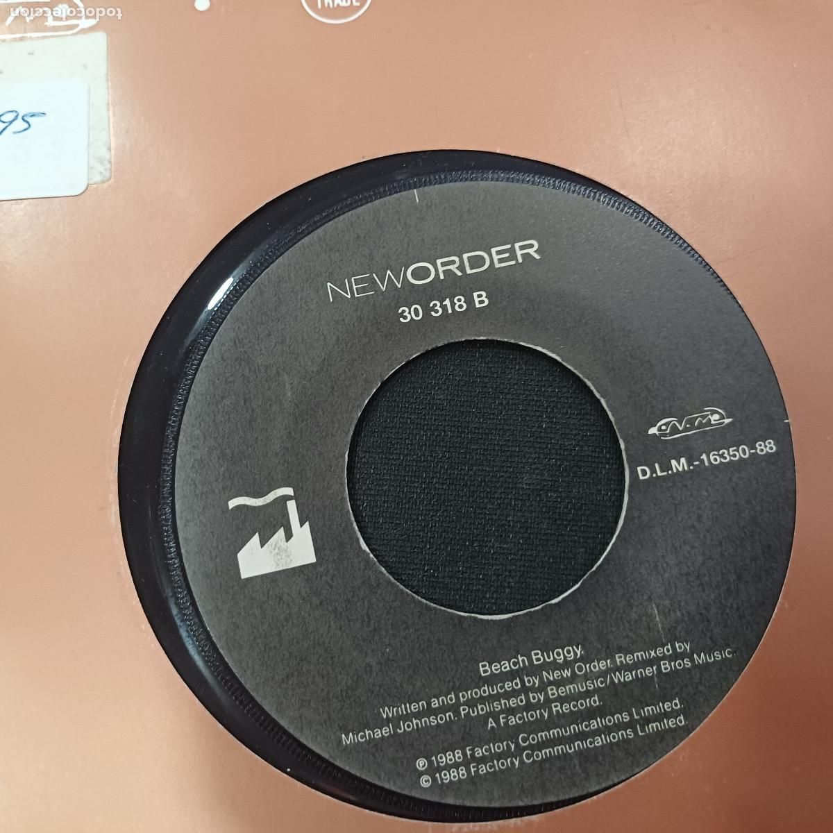 Discos de vinilo: NEW ORDER/BEACH BUGGY/BLUE MONDAY/SINGLE. - Foto 3