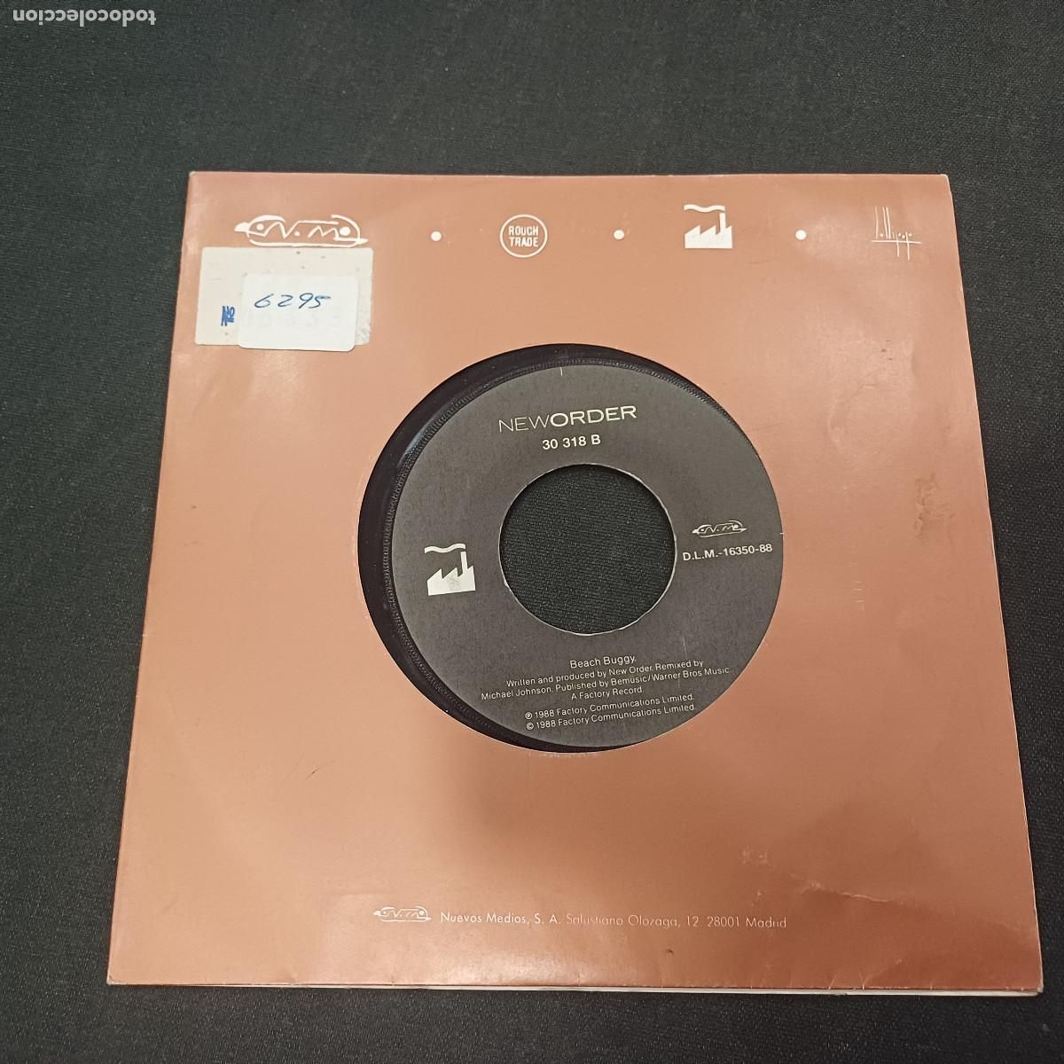 Discos de vinilo: NEW ORDER/BEACH BUGGY/BLUE MONDAY/SINGLE. - Foto 4