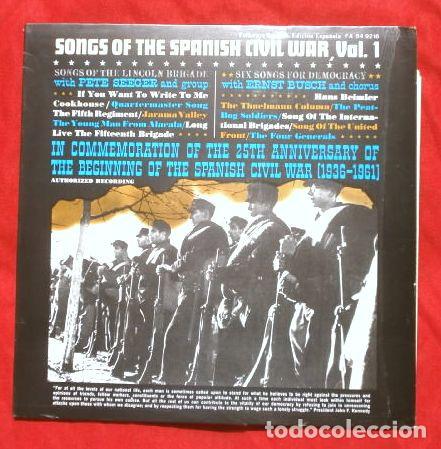Discos de vinilo: CANCIONES DE LA GUERRA CIVIL ESPA&Ntilde;OLA (LP 1983) SONG OF THE SPANISH CIVIL WAR - VOL.1