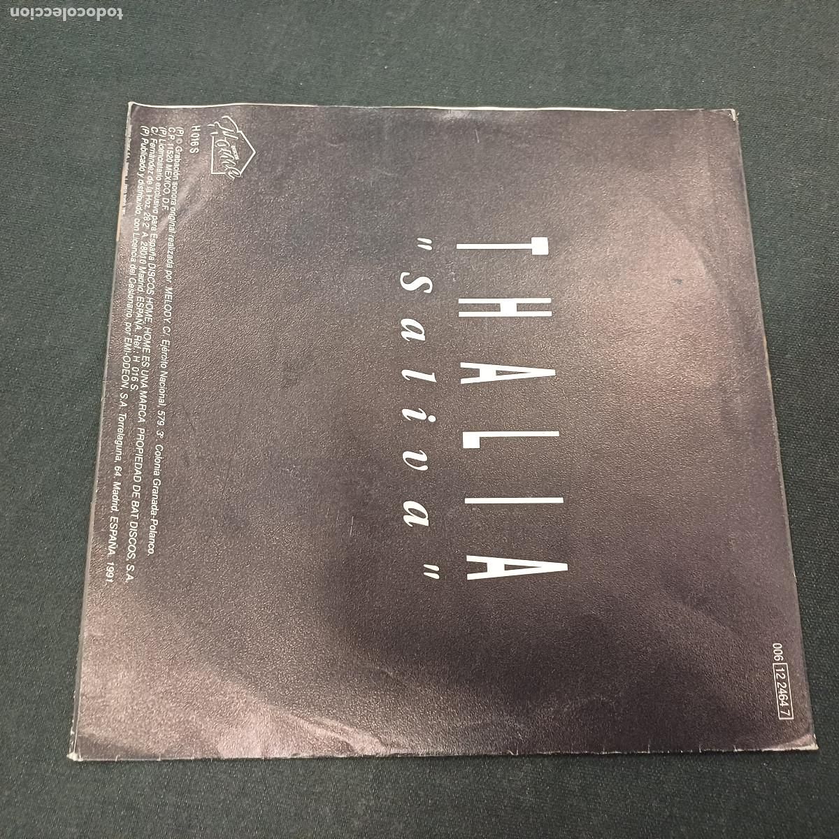 Discos de vinilo: THALIA/SALIVA/SINGLE PROMOCIONAL. - Foto 3