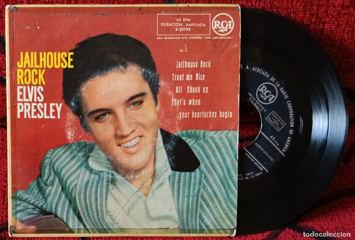 Discos de vinilo: ELVIS PRESLEY ** Jailhouse Rock ** SINGLE VINILO 1958