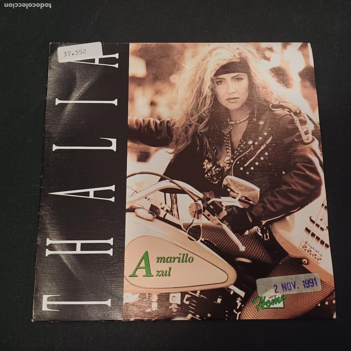 Discos de vinilo: THALIA/AMARILLO AZUL/SINGLE PROMOCIONAL.