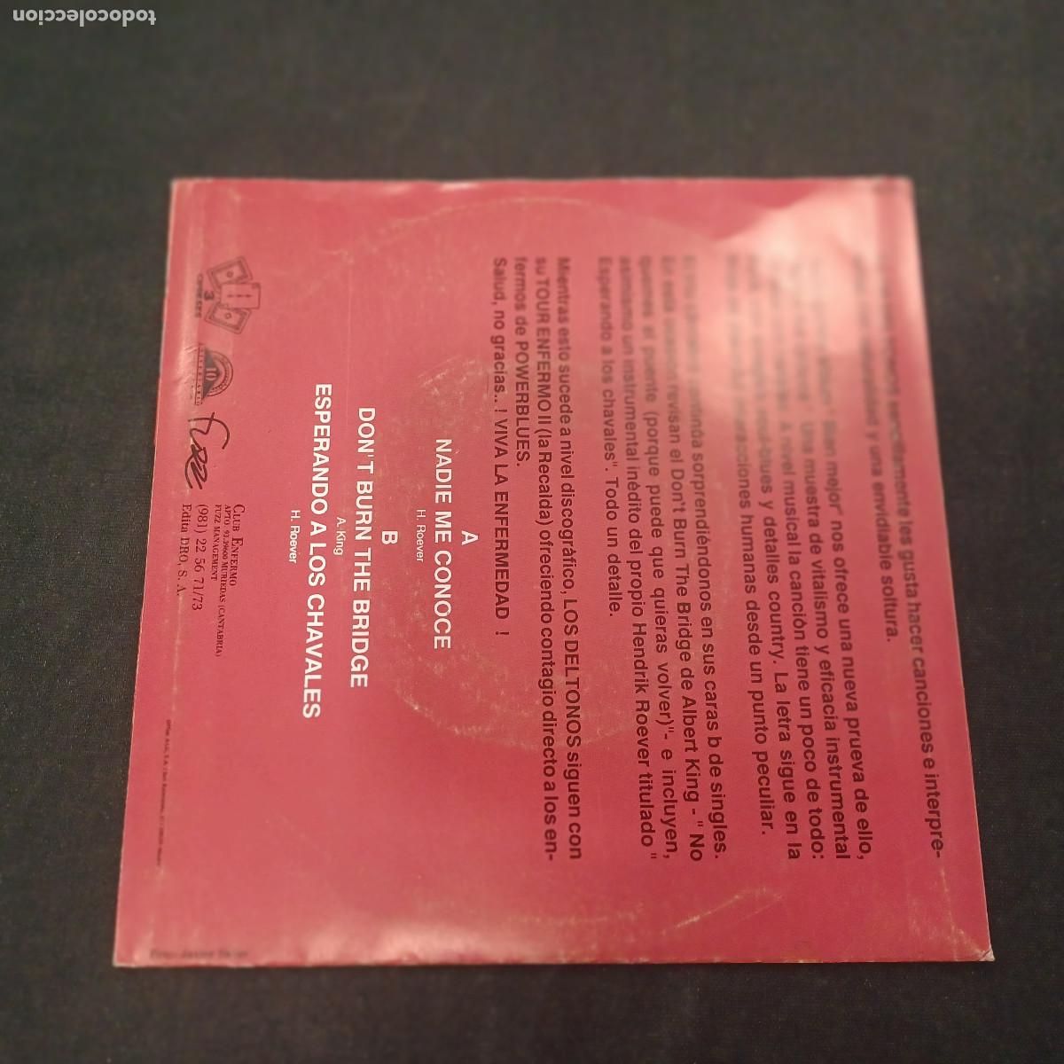 Discos de vinilo: LOS DEL TONOS/NADIE ME CONOCE/SINGLE. - Foto 3