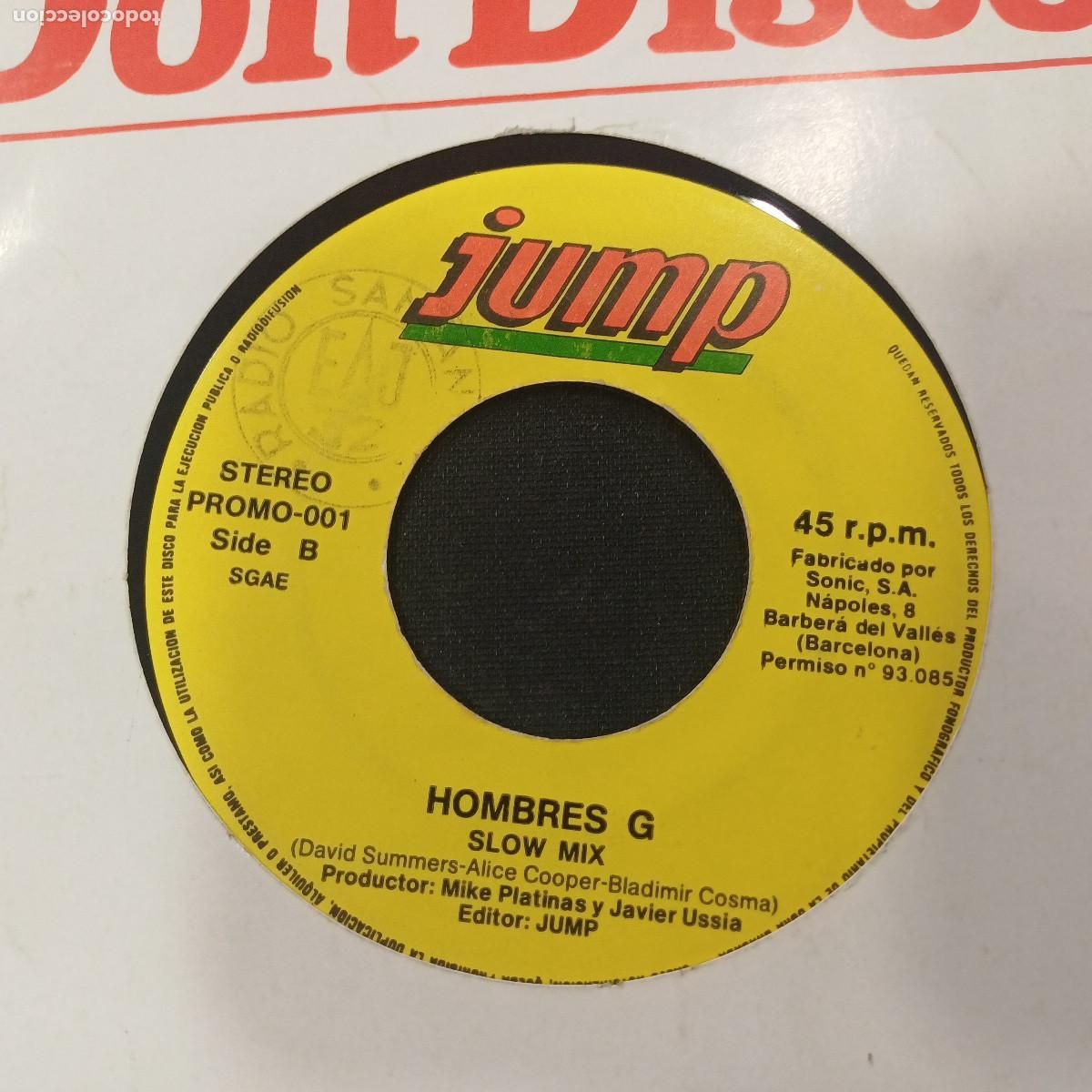 Discos de vinilo: HOMBRES G/MASTER MIX/SINGLE PROMOCIONAL. - Foto 3