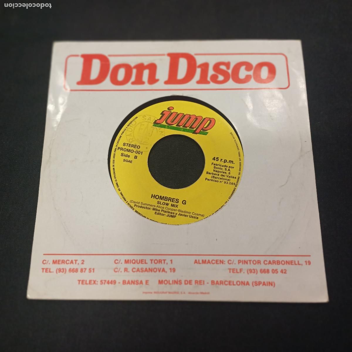 Discos de vinilo: HOMBRES G/MASTER MIX/SINGLE PROMOCIONAL. - Foto 4