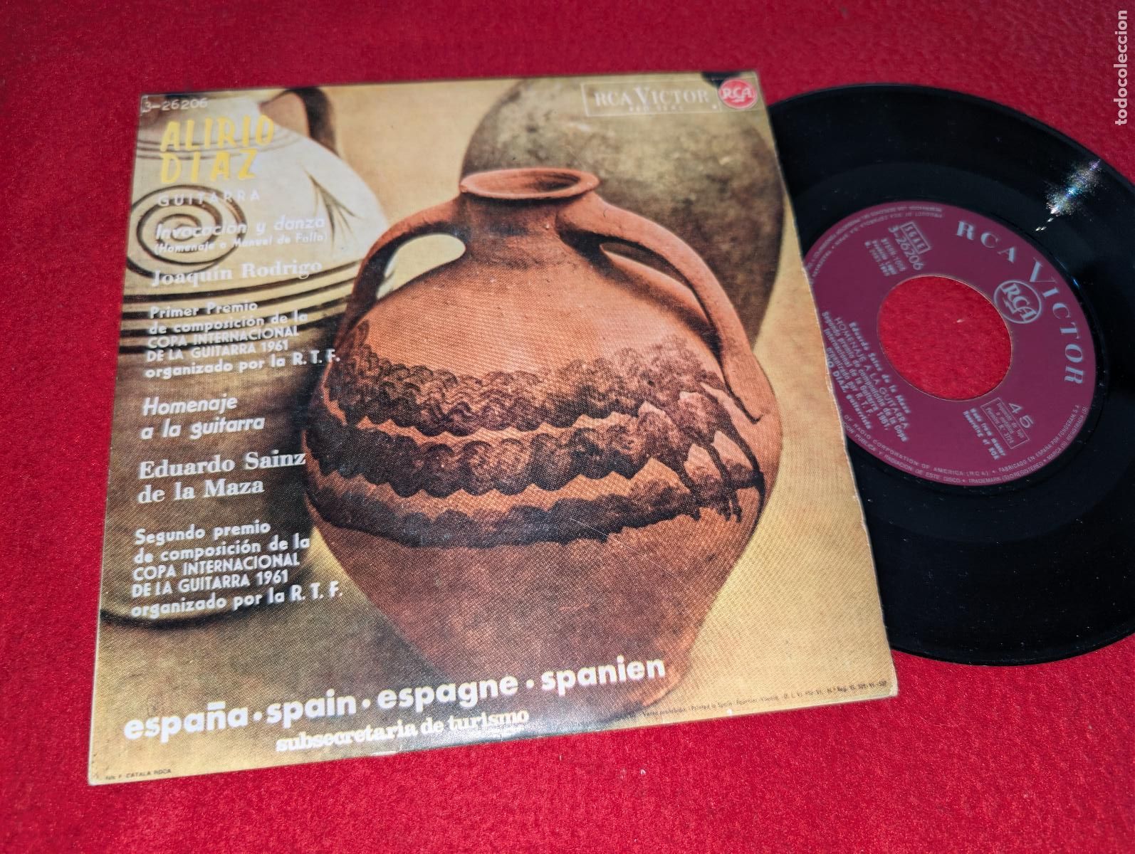Discos de vinilo: ALIRIO DIAZ Joaquin Rodrigo+Eduardo Sainz de la Maza+ Manuel Falla EP 7'' 1965 SPAIN GUITARRA GUITAR