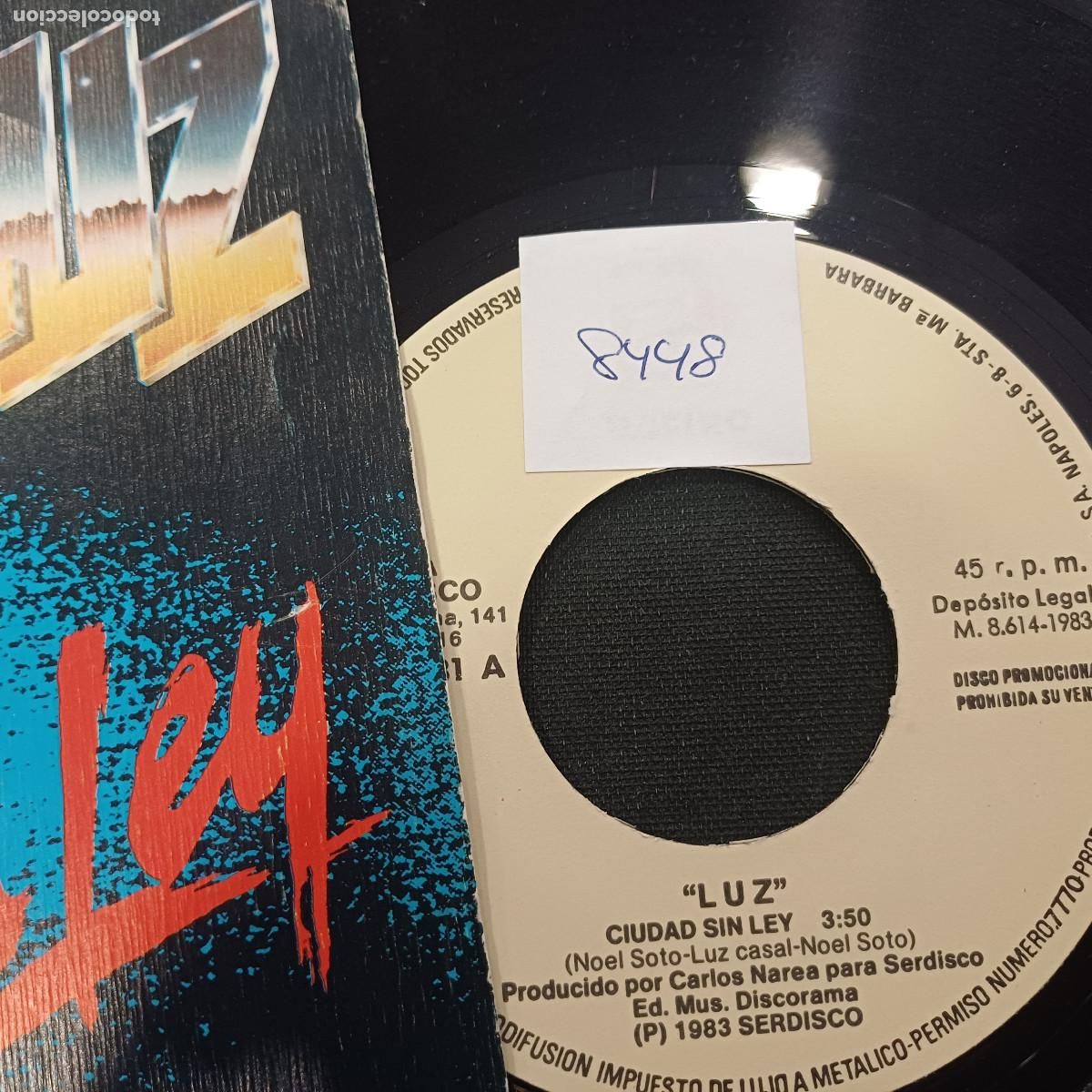 Discos de vinilo: LUZ/CIUDAD SIN LEY/SINGLE PROMOCIONAL. - Foto 2