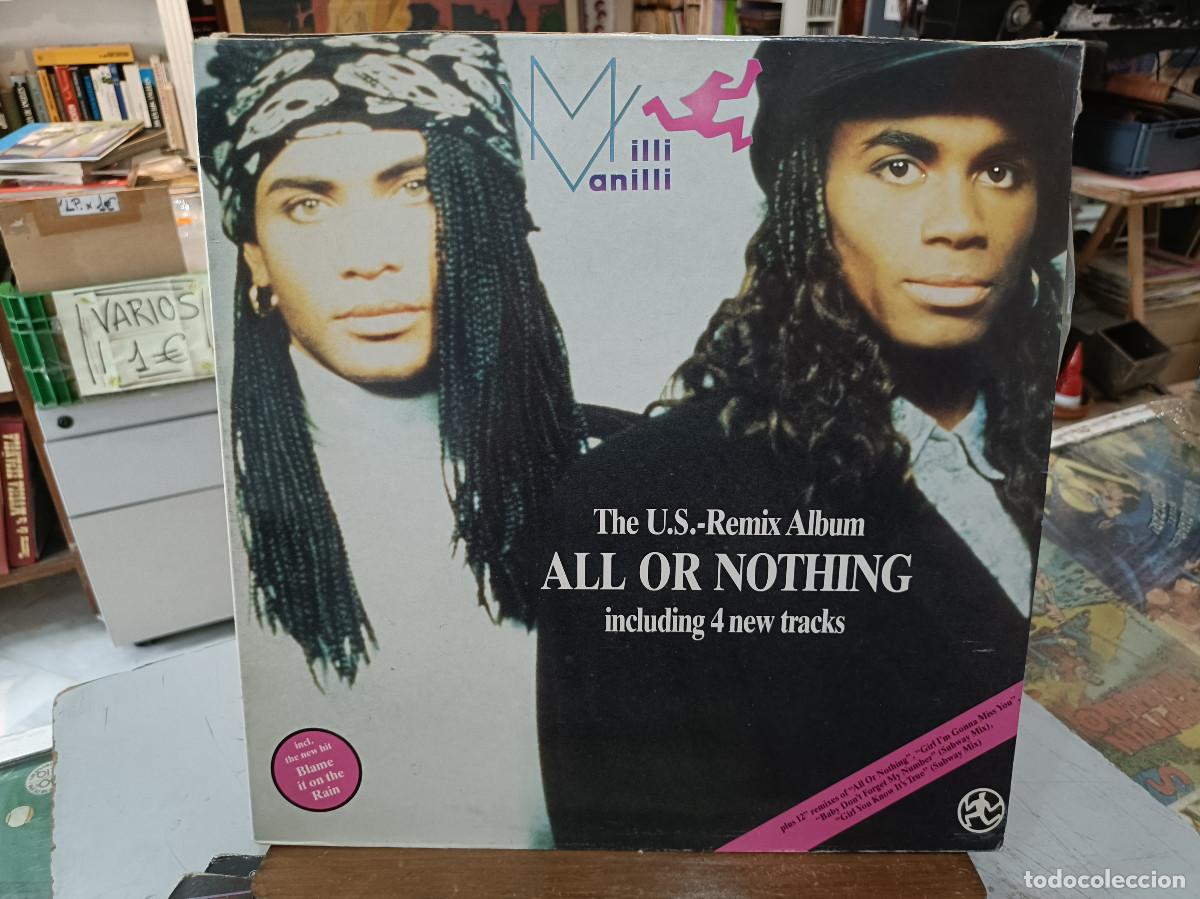 Discos de vinilo: Milli Vanilli - All or nothing (The U.S. Remix Album) - LP. sello Ariola 1989